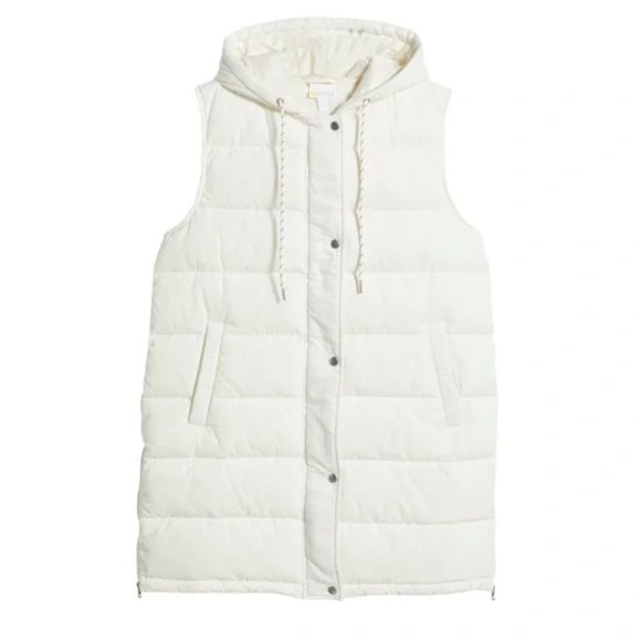 UNWORN. Zella long hooded puffer vest - Picture 5 of 6